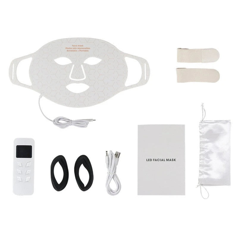 Maschera viso a luminoterapia LED