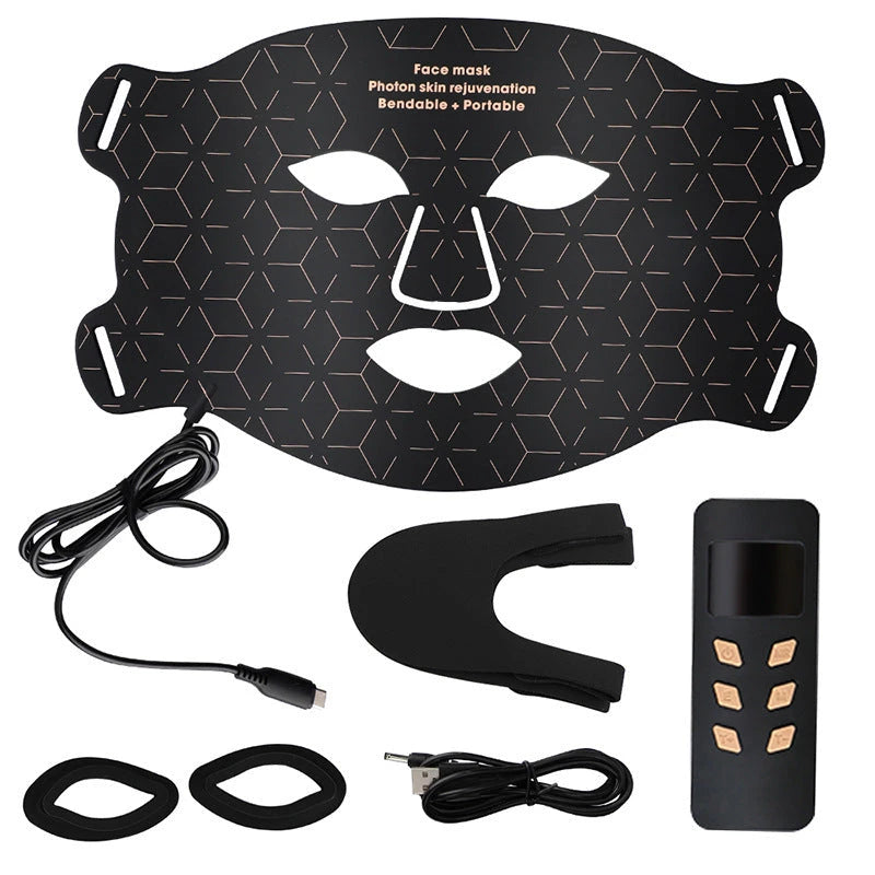 Maschera viso a luminoterapia LED