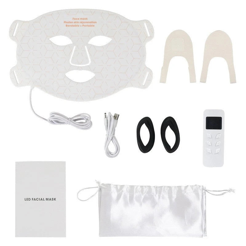 Maschera viso a luminoterapia LED