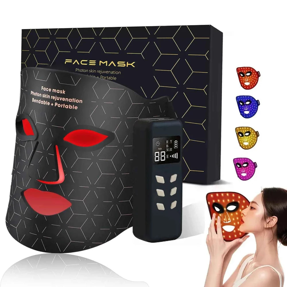 Maschera viso a luminoterapia LED