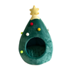 Cuccia per gatti in peluche a forma di albero di Natale