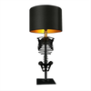 Lampe de table squelette à abat-jour noir