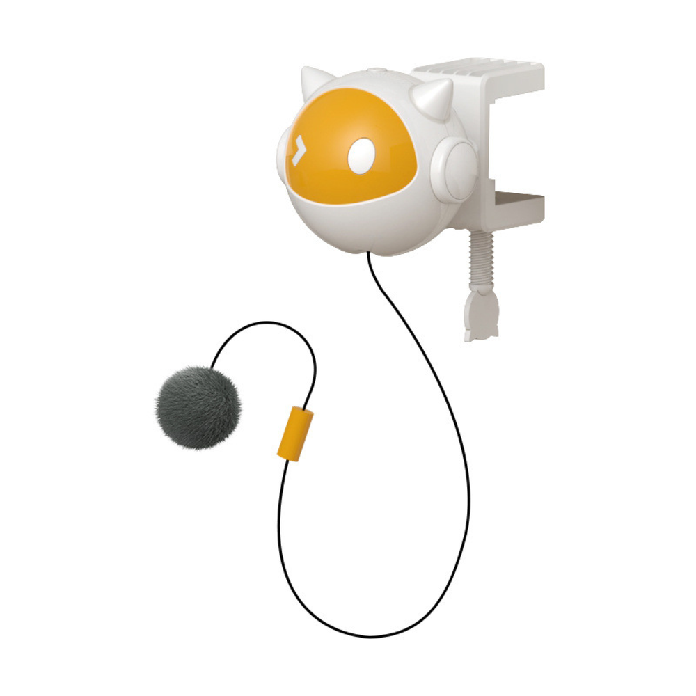 Gioco per gatti con pallina sospesa e pinza