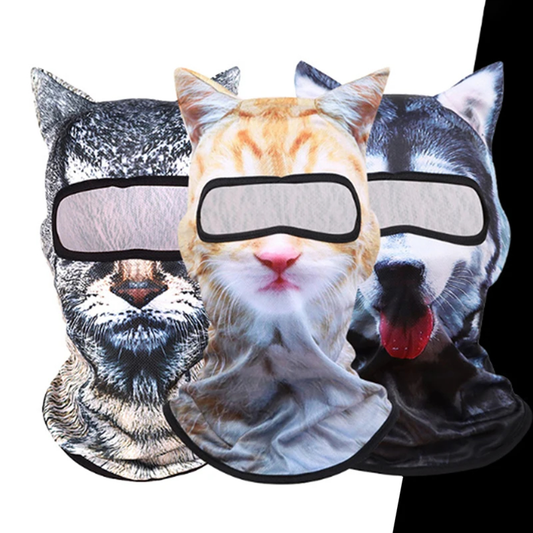 Cagoule 3D tête d'animal
