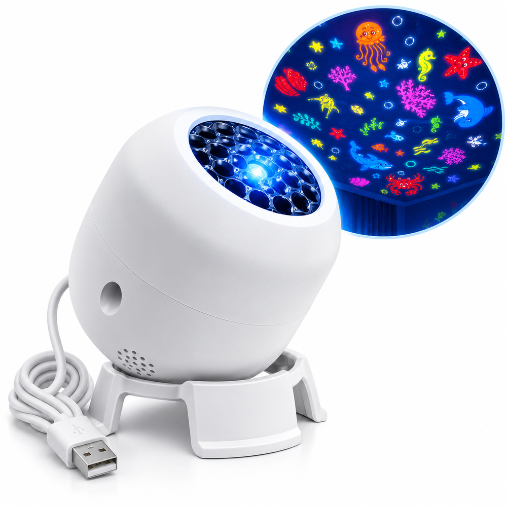 Veilleuse projecteur océan et Noël