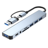 Hub USB 8 en 1 à double connecteur