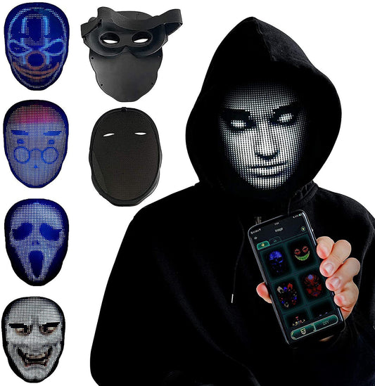 Per App gesteuerte LED-Gesichtsmaske für Halloween