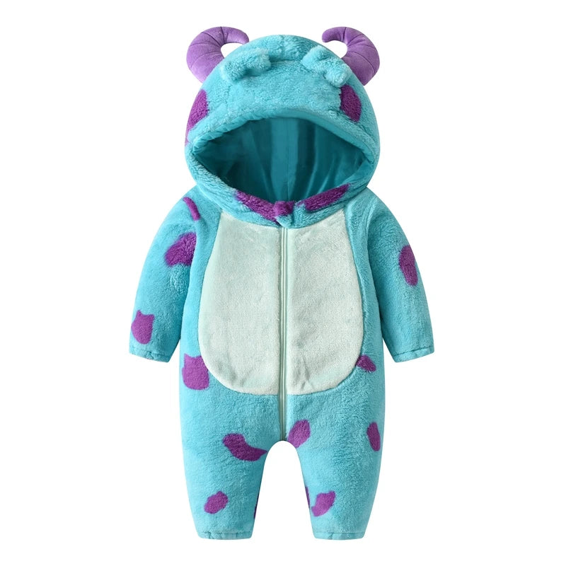 Baby-Fleeceoverall mit Kapuze