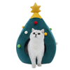 Cuccia per gatti in peluche a forma di albero di Natale