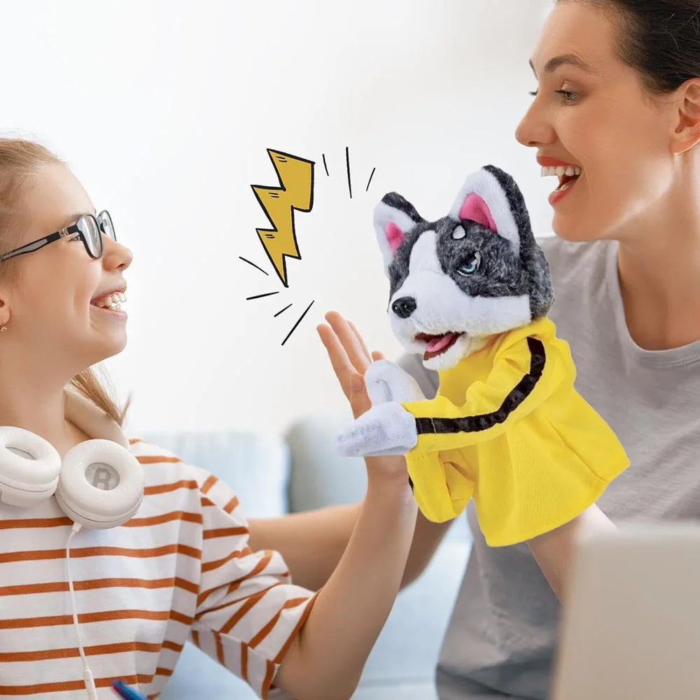 Boxende Husky-Handpuppe