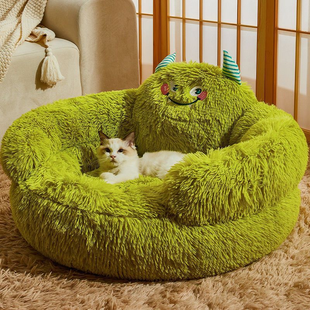 Cuccia rotonda in peluche per animali