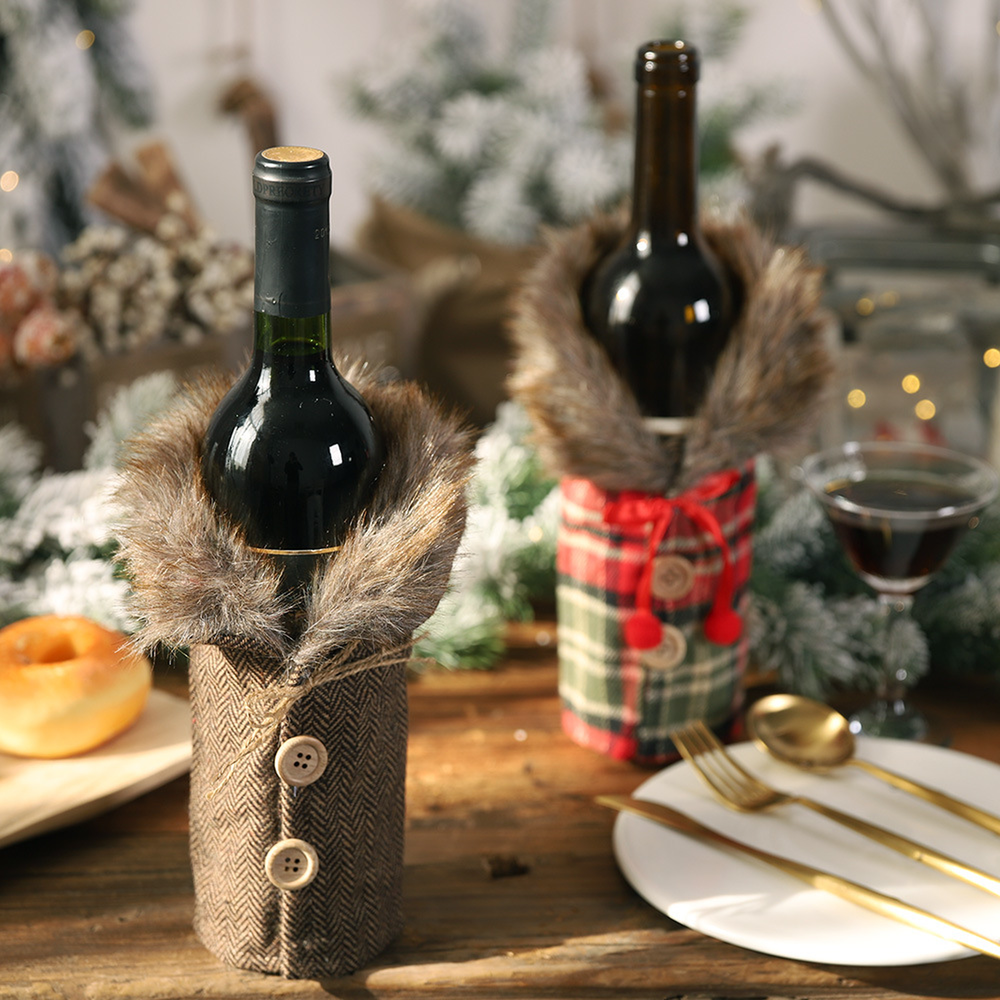 Habit de Noël pour bouteille de vin
