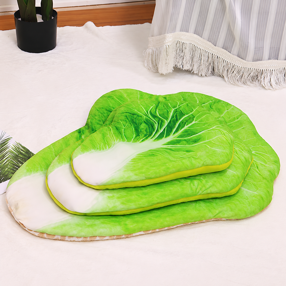 Tapis en peluche en forme d'aliment pour animaux