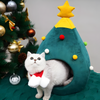 Cuccia per gatti in peluche a forma di albero di Natale