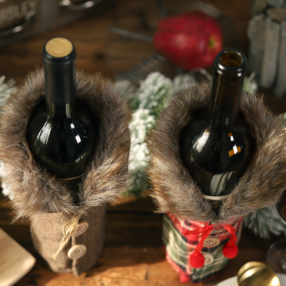 Habit de Noël pour bouteille de vin