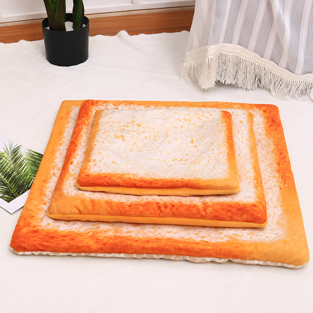 Tapis en peluche en forme d'aliment pour animaux