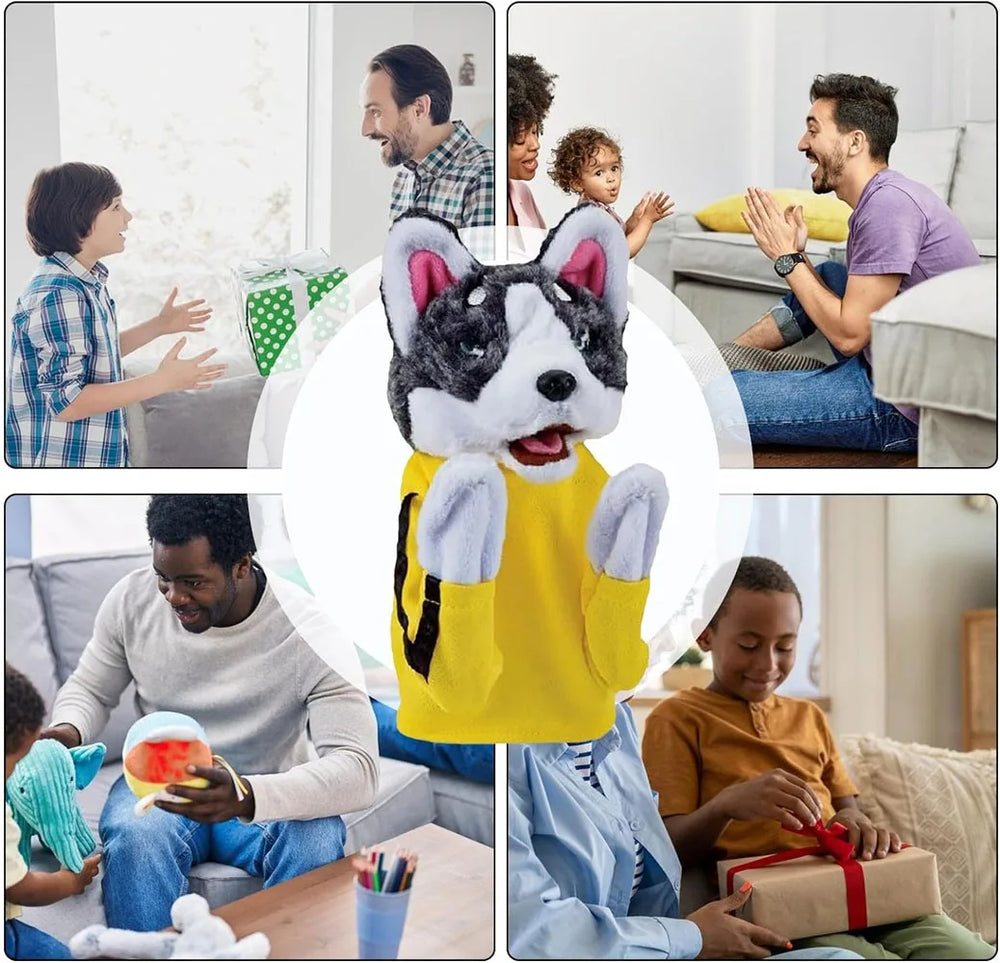 Boxende Husky-Handpuppe