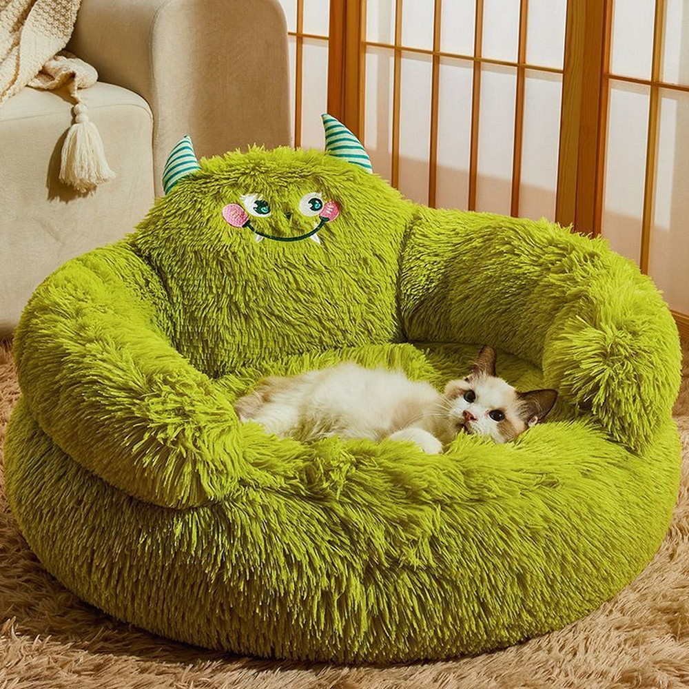 Cuccia rotonda in peluche per animali