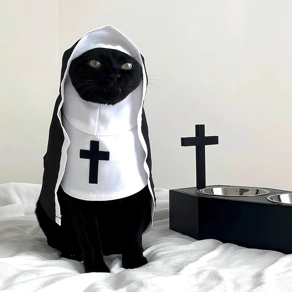 Nonnenkostüm für Katze und kleinen Hund