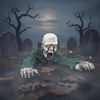 Animated crawling Halloween zombie