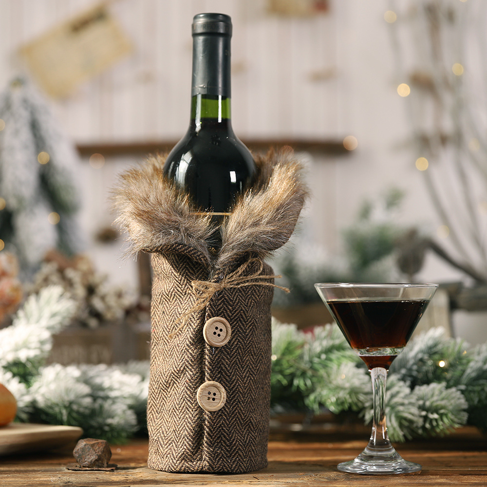 Habit de Noël pour bouteille de vin