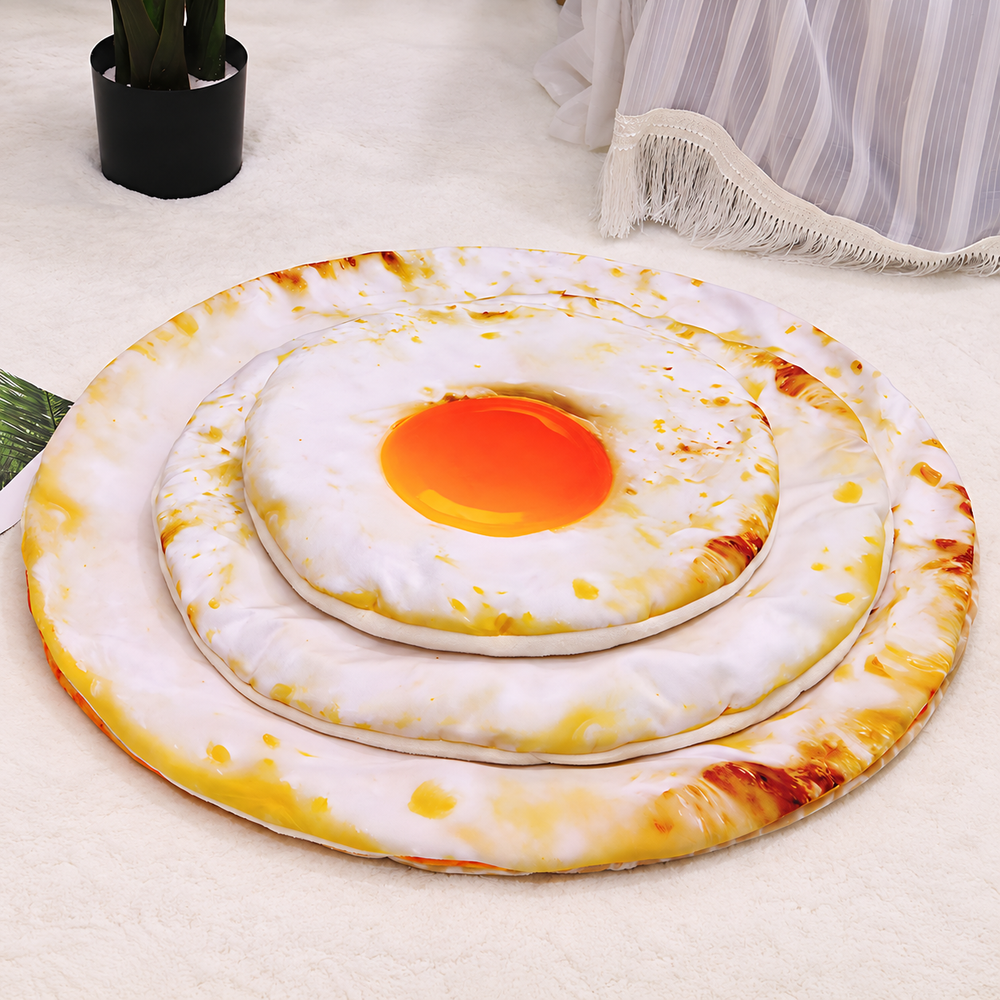 Tapis en peluche en forme d'aliment pour animaux