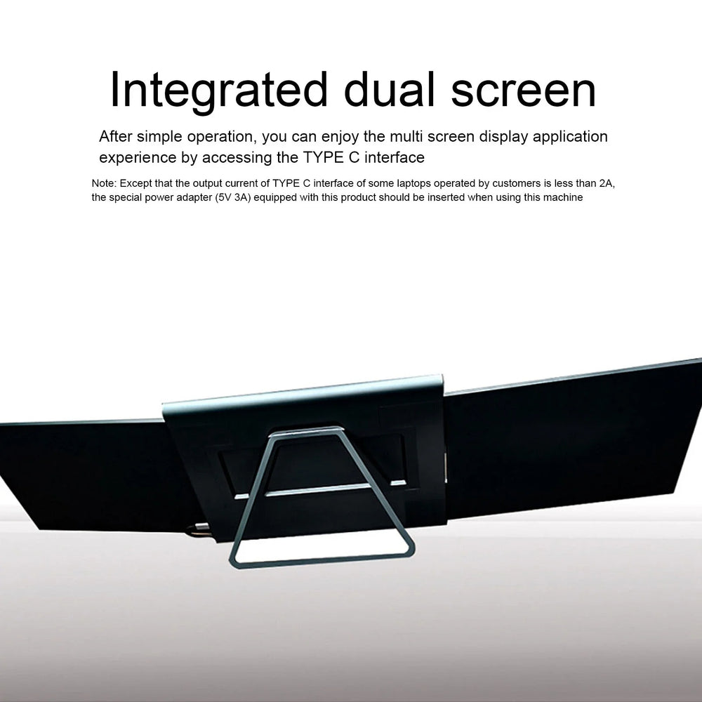 Portable dual-screen monitor for laptop