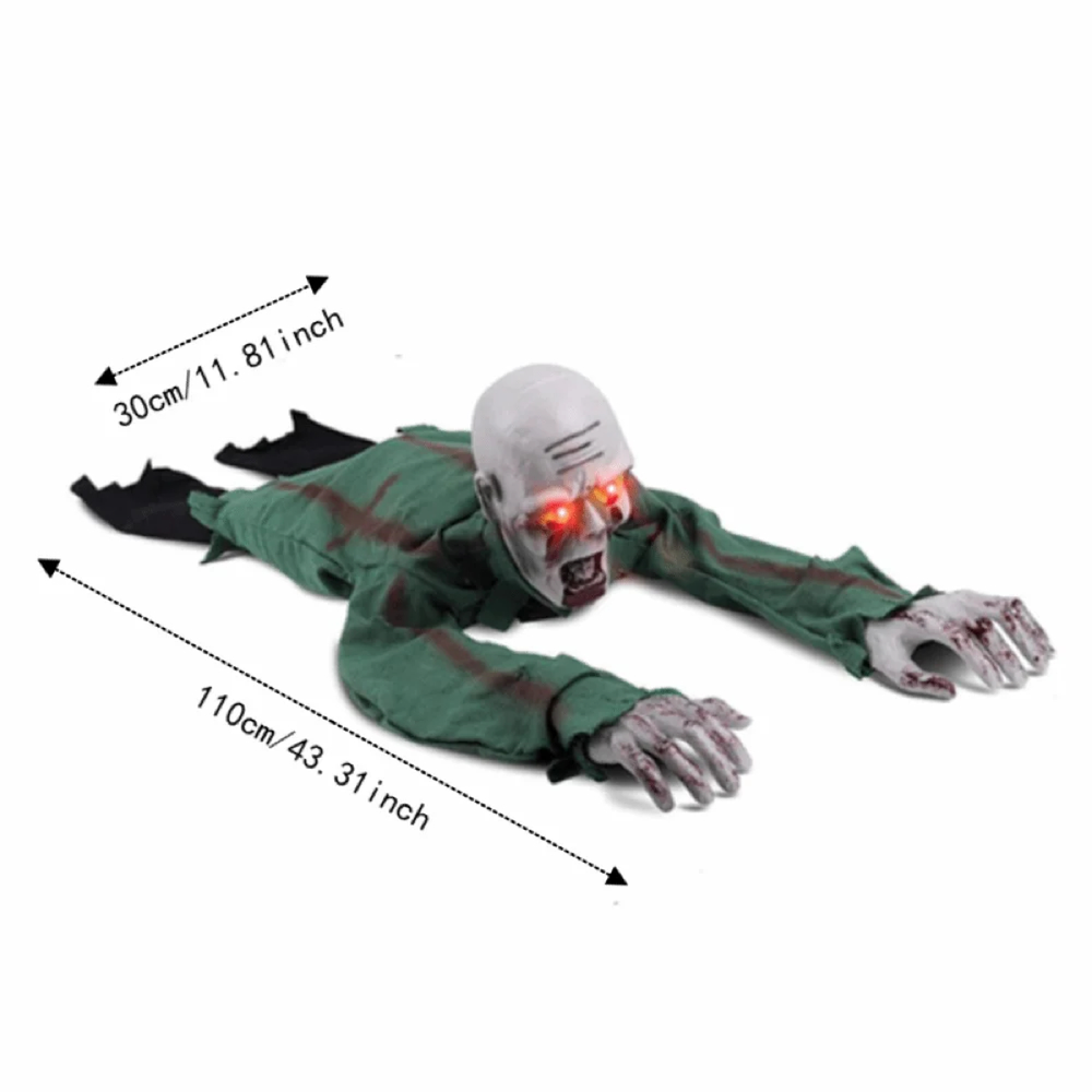 Animated crawling Halloween zombie