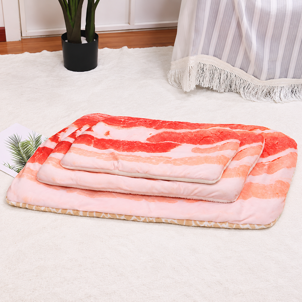 Tapis en peluche en forme d'aliment pour animaux