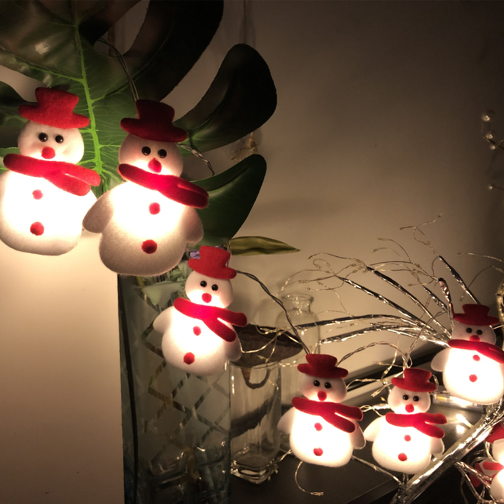 Weihnachtslichterkette Schneemänner oder Rentiere