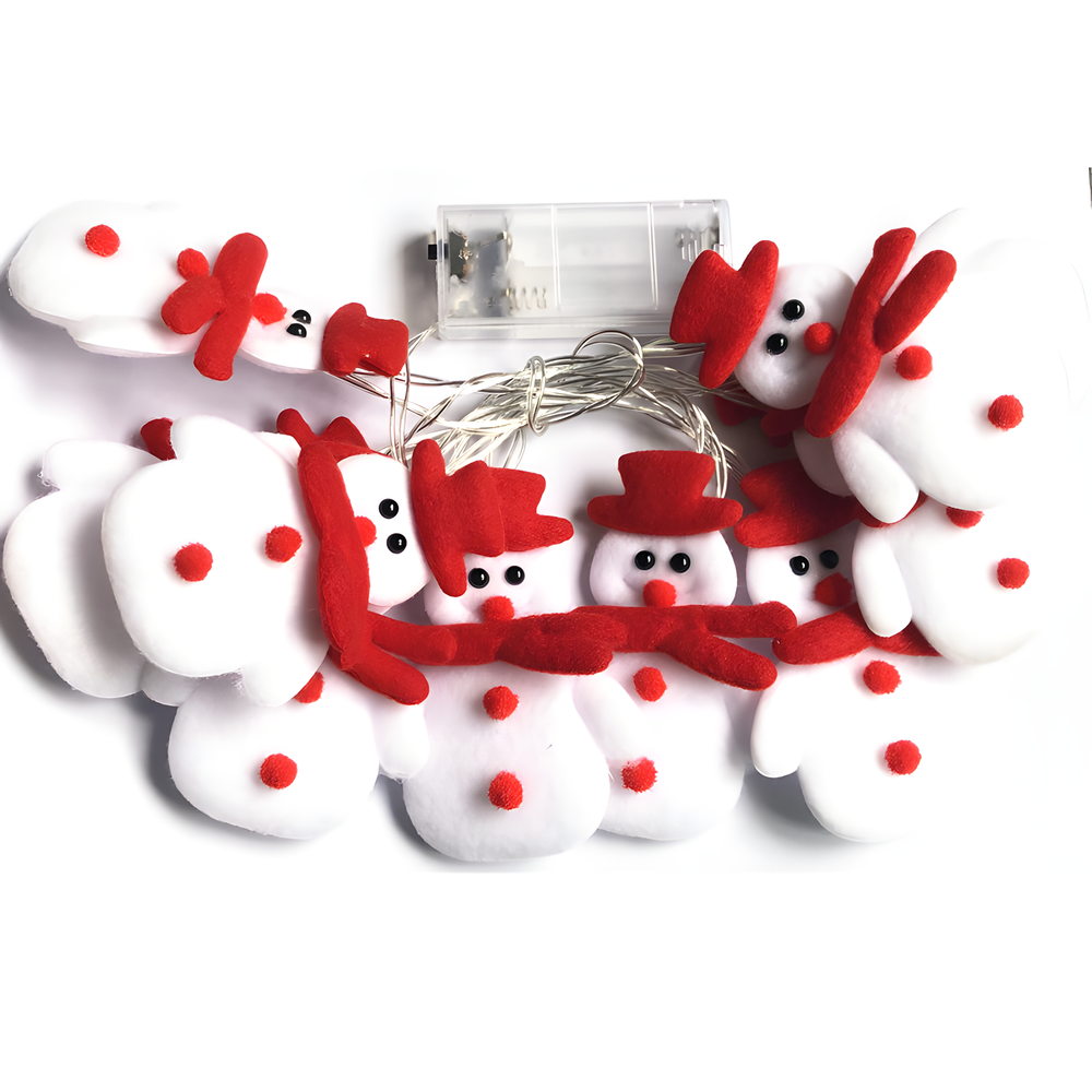 Weihnachtslichterkette Schneemänner oder Rentiere