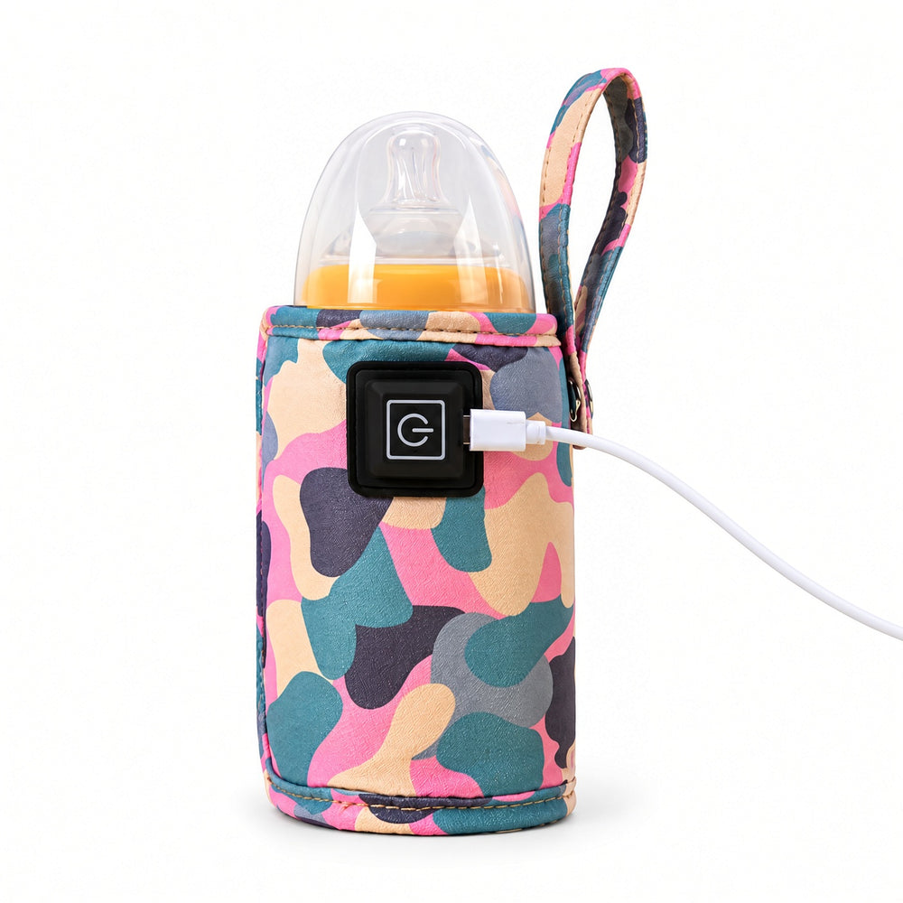 USB-Flaschenwärmer-Hülle, Muster Pink Camouflage