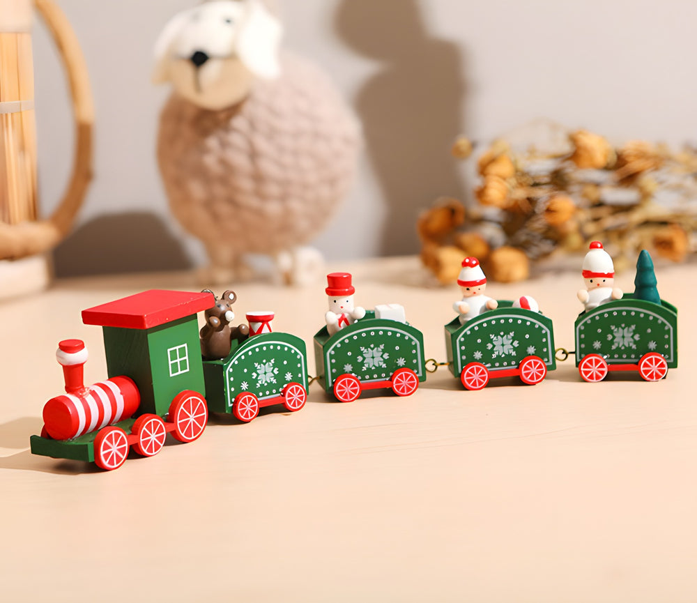 Trenecito de Navidad de madera