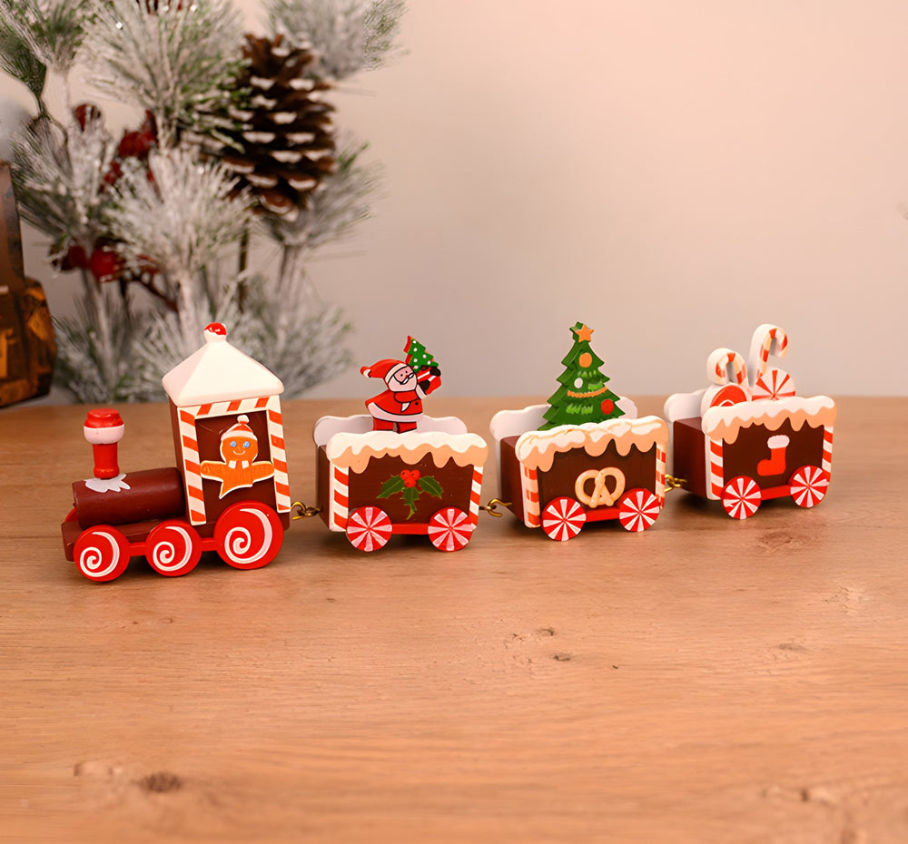 Trenecito de Navidad de madera