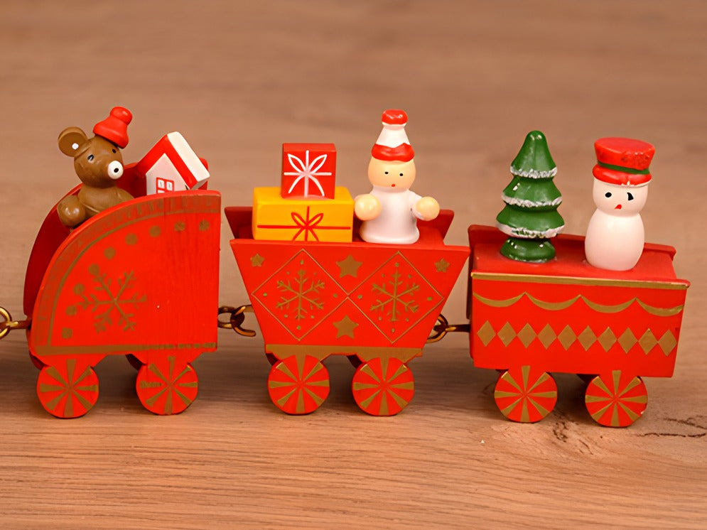 Trenecito de Navidad de madera