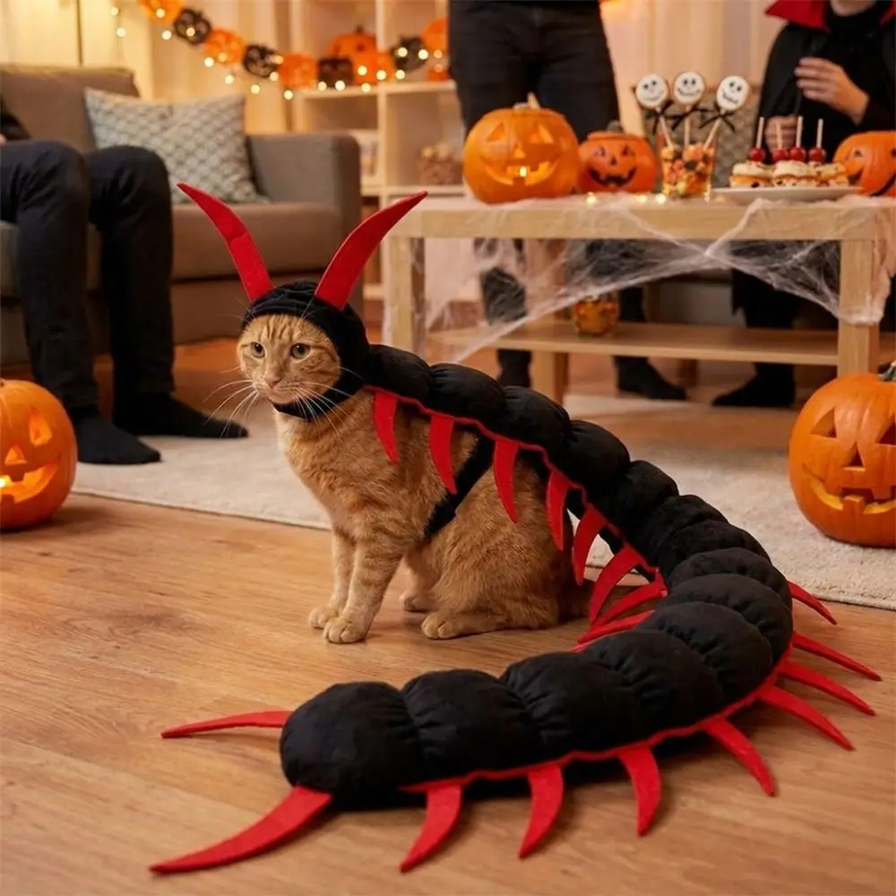 Costume mille-pattes d'Halloween pour chat
