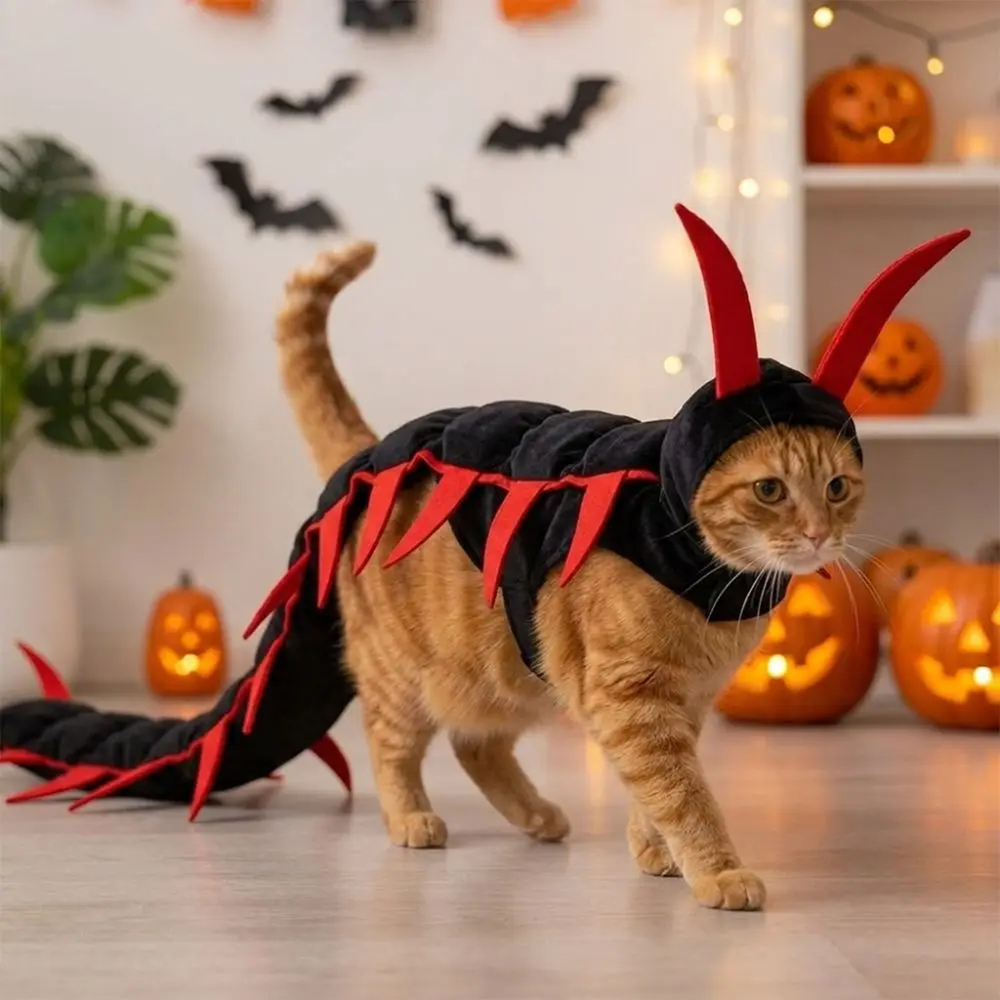 Costume mille-pattes d'Halloween pour chat